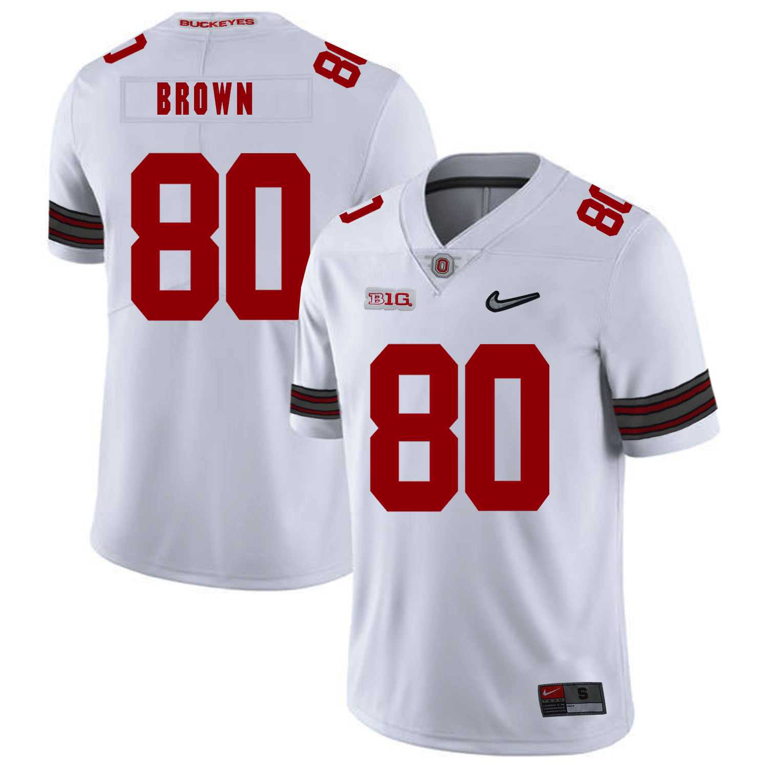 Ohio State Buckeyes 80 Noah Brown White Diamond Nike Logo College Football Jersey Dzhi,We sell and wholesale Ohio State Buckeyes 80 Noah Brown White Diamond Nike Logo College Football Jersey Dzhi on line form chian!